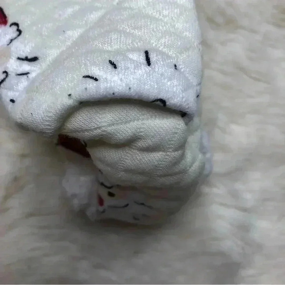 Chick Pea Footed Onesie Christmas Santa Pajamas Zippered White & Red  3-6 Months - Picture 13 of 16